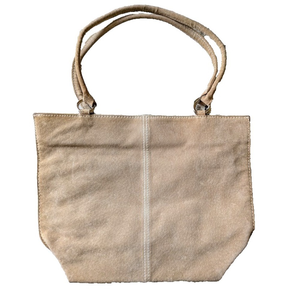 Wilsons Leather Maxima Tan Suede Soft Leather Purse Shoulder Bag Timeless Staple
